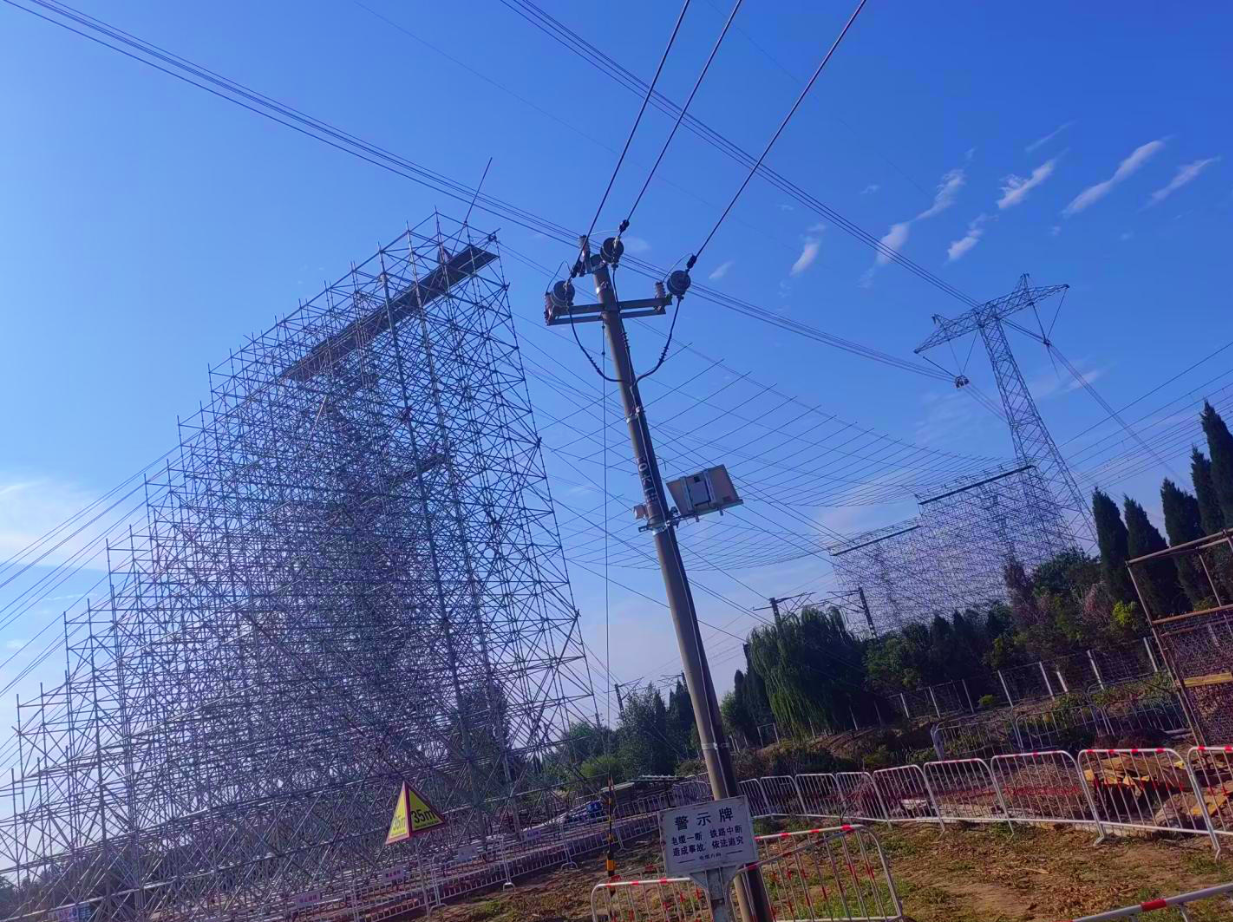 陇东~山东800千伏特高压直流输电线路跨越京九铁路 K473+605 处架设电力线工程